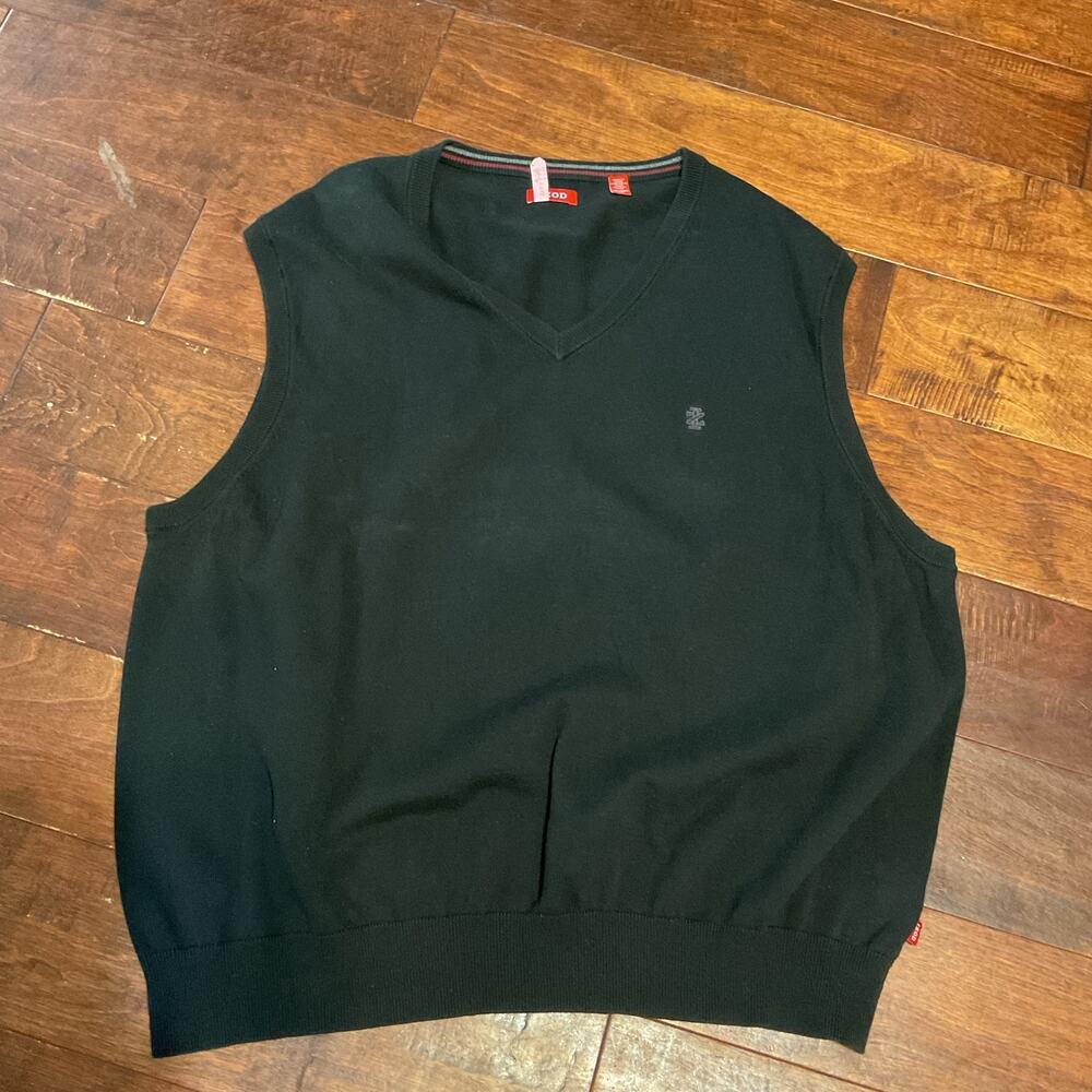 IZOD Men's Lightweight Black V-Neck Sweater Vest Sz XXL